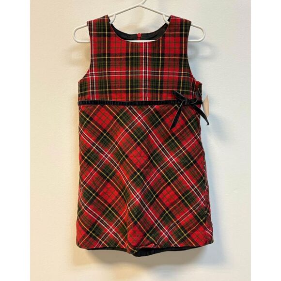 Oshkosh Plaid Red Dress 4T - Picture 1 of 6